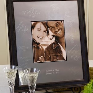 Vintage Signature Frame, Wedding Guestbook Alternative, Anniversary, Metal Mat, Guest Book Idea,Signing Board, Signature Mat