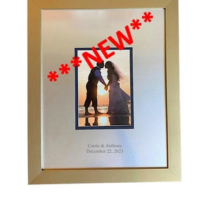 NEW GOLD Signature Frame, Wedding Guestbook Alternative, Anniversary, Metal Mat, Award, Guest Book Idea, Signing Board, Signature Mat