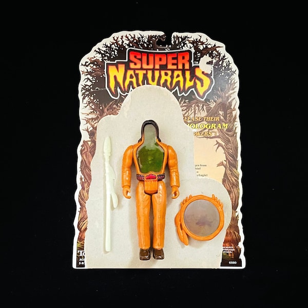 Vintage 1987 Super Naturals Eagle Eye Chief Action Figure w/Original Cardback Heroic Forces of Good Tonka Toys RARE 80's Retro Nostalgic Fun