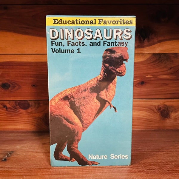 Vintage 90's Dinosaurs Brand NEW Sealed VHS, Fun, Facts, and Fantasy Vol. 1 Retro Educational Video Tape, Nature Series, Ray Harryhausen!