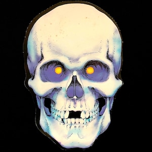 Vintage 80s/90s Eureka Halloween Skull Die Cut Decoration