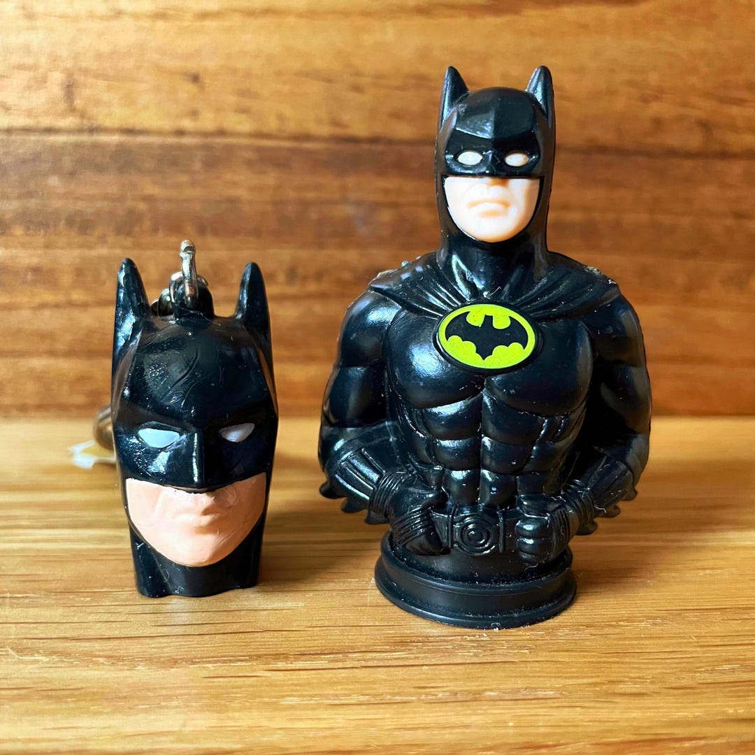 Vintage Batman Candy Container & Key Chain, 1989/1992 Movie ...