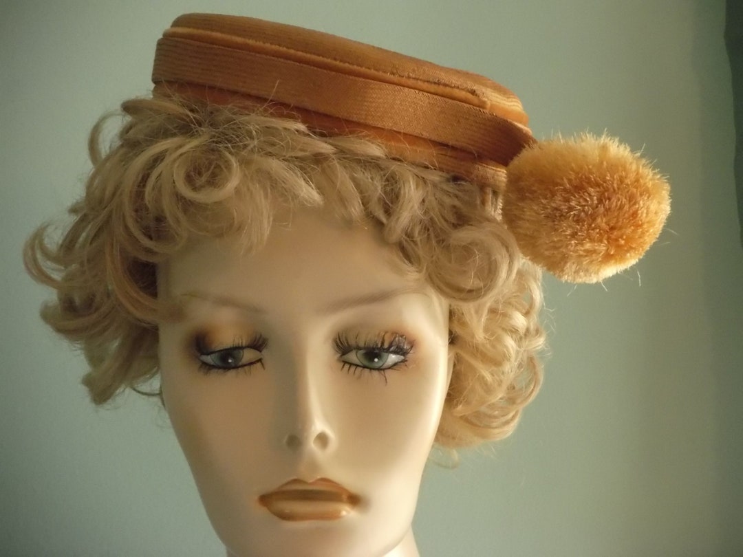 1960s‎ Jan Leslie Straw, w/Velvet Ribbon, Hat w/Original Box 1960s Jan Leslie‎ Straw, w/Velvet Ribbon, Hat w/Original Box main image 2