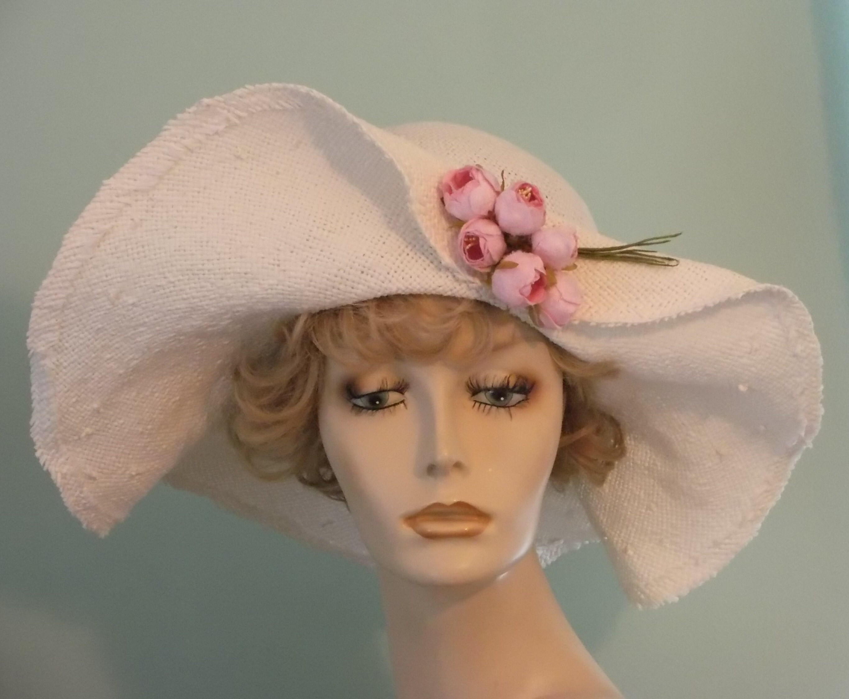 Elegant Beige Straw Hat with Pink Accents Amazon.com: Verdusa Women main image 2