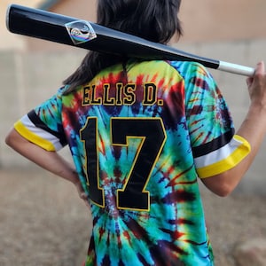 DualityLab Original Dock Ellis Tie-Dye Baseball Jersey (Sublimated)