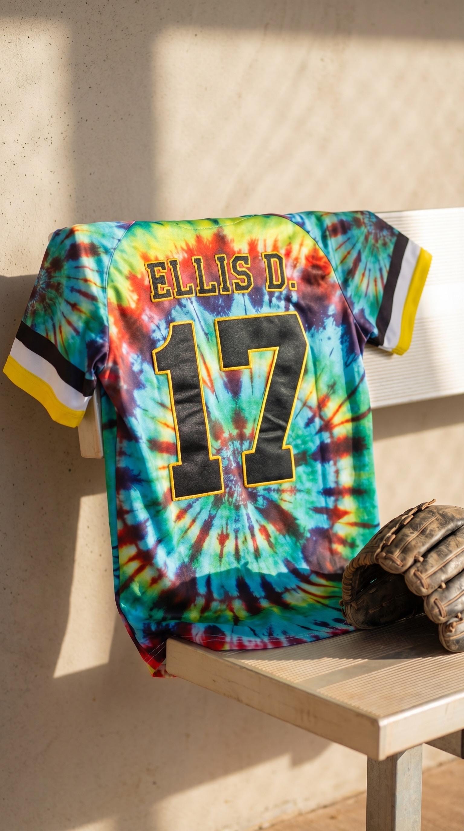 Dualitylab Original Dock Ellis Tie-dye Baseball Jersey (sublimated