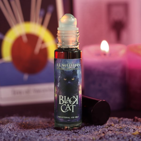 Black Cat Ritual Crafted Oil | Reverse Bad Luck & Attract Money | Protection | Unhex Spells | Prosperity and Success Magic Anointing