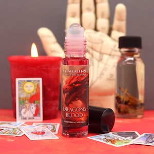 Dragon's Blood Ritual Crafted Oil for Enhancing Love, Protection, Exorcism & Consecration - Potent Magical Enchantment Essence