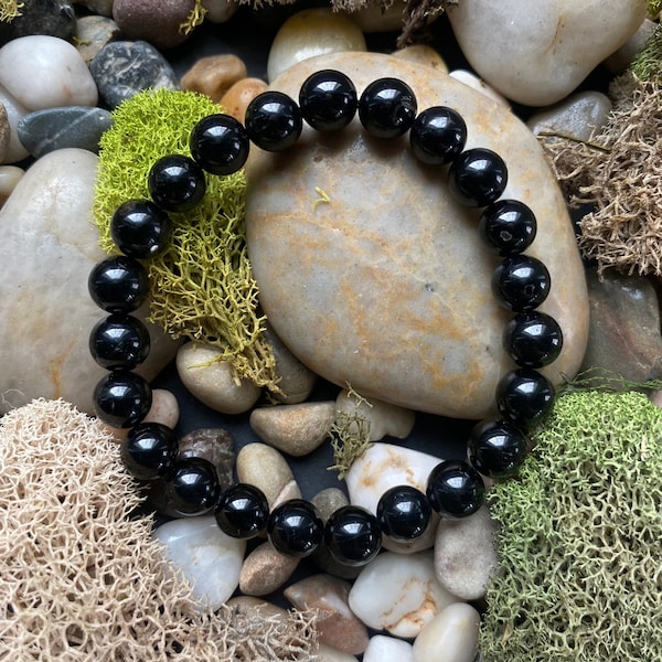 Black Tourmaline 8mm Bead Bracelet