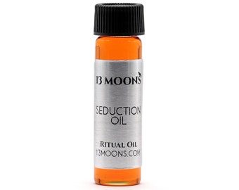 Seduction Oil by 13 Moons, Spiritual Oil, Ritual Oil, Anointing Oil, Blended Essential Oils for Wicca, Witchcraft Ritual Oil