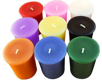 Candele Votive, Candele Votive Rituali Artigianali, Candele per Rituali Wiccan, Candele di Stregoneria per Incantesimi e Rituali