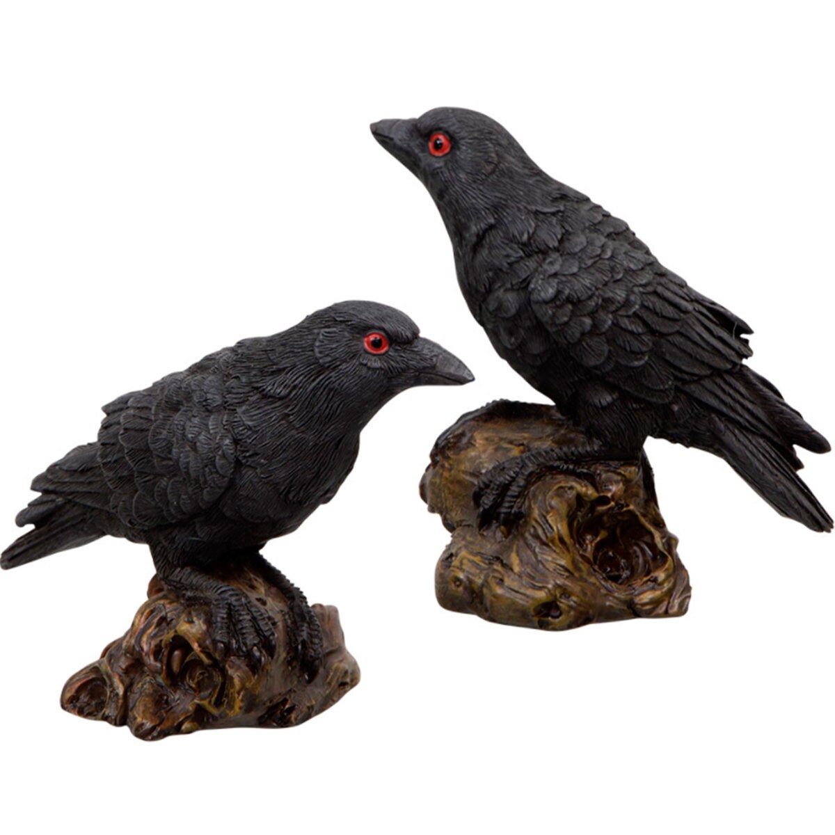 resin raven statue