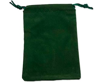 Green Velvet Bag 4x5.5 inches