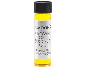 Crown of Success Oil by 13 Moons, Spiritual Oil, Ritual Oil, Anointing Oil, Blended Essential Oils for Wicca, Witchcraft Ritual Oil