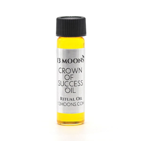 Crown of Success Oil by 13 Moons, Spiritual Oil, Ritual Oil, Anointing Oil, Blended Essential Oils for Wicca, Witchcraft Ritual Oil