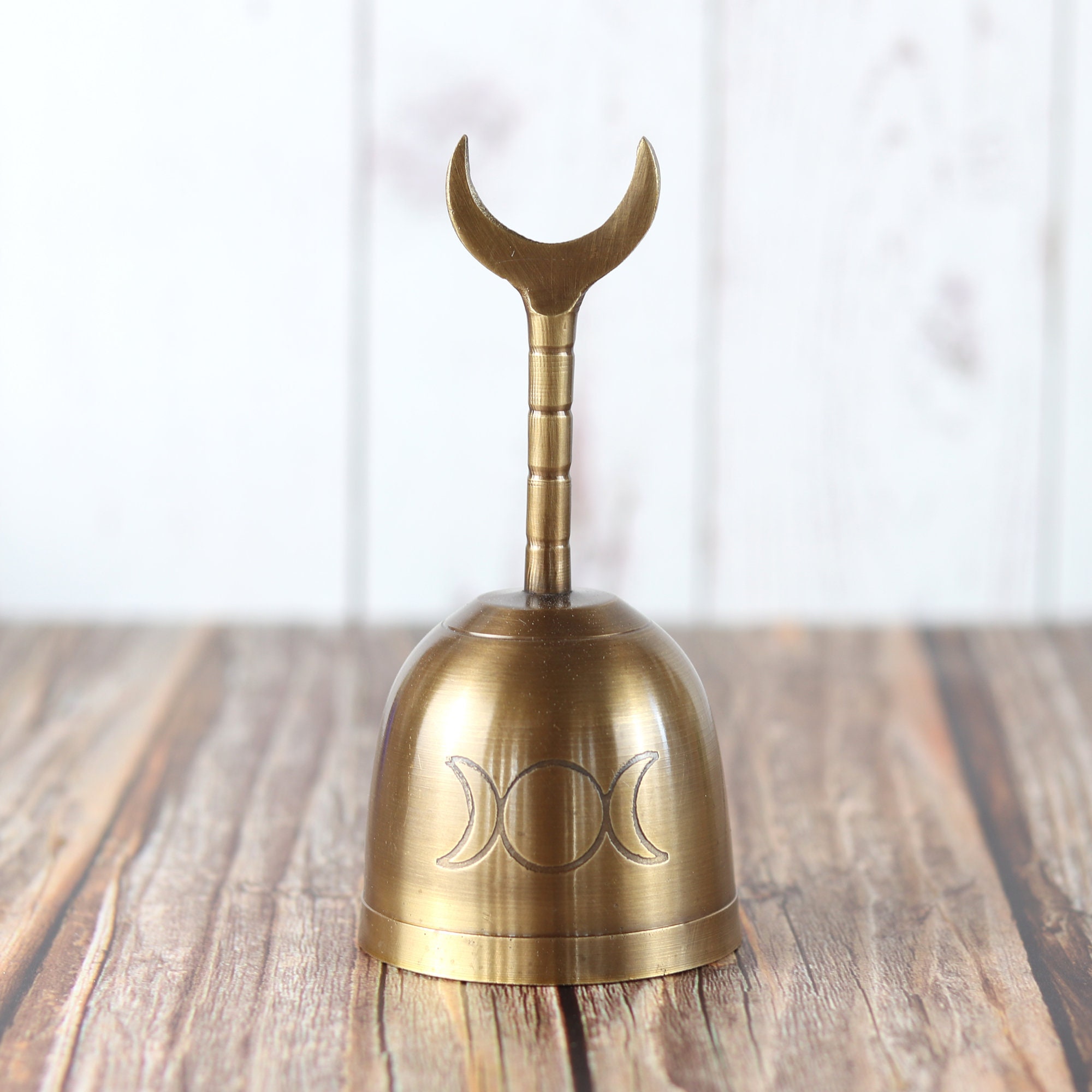 Triple Moon Altar Bell, Bronze