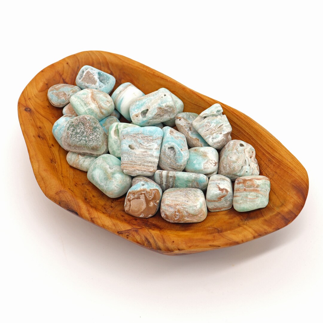 Aragonite Blue Tumbled Stone Etsy