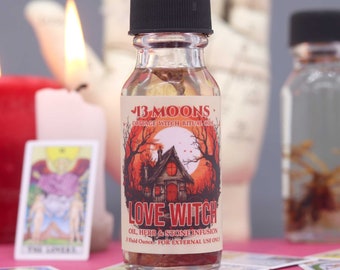 Love Witch Ritual Oil by 13 Moons, Essential Oils Love Spell Oil, Attract a Lover Oil