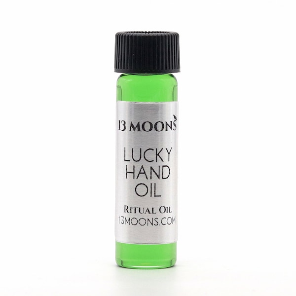 Lucky Hand Oil by 13 Moons, Spiritual Oil, Ritual Oil, Anointing Oil, Blended Essential Oils for Wicca, Witchcraft Ritual Oil