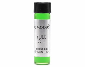 Yule Oil by 13 Moons, Spiritual Oil, Ritual Oil, Anointing Oil, Blended Essential Oils for Wicca, Witchcraft Ritual Oil