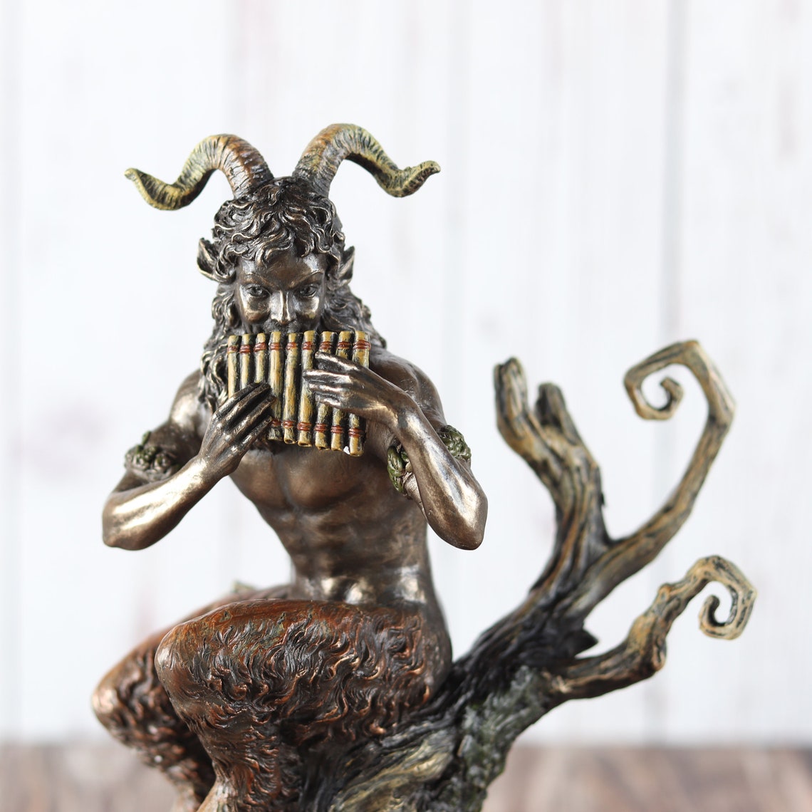 Pan Playing Flute Greek God of the Forest Horned God Etsy