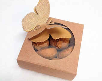 40 AMARETTINI FAVORS. Italian bitesize amaretti in boxes. bomboniere. for wedding-communion-confirmation-bridal or baby shower-bachelorette