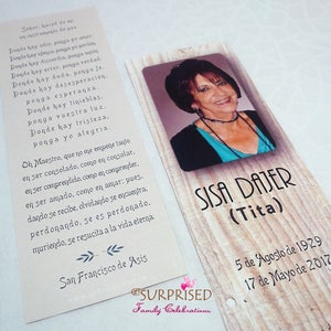 12 CARTES DE FAVEUR DE FUNÉRAILLES. Mémorial de signets. Réveiller le souvenir. Réveiller les cartes de service. Célébration de la vie. Perte de la mère/souvenir/chagrin/affichage