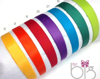 Satin Fabric Headband - 1" Flexible Girls Hair Accessory