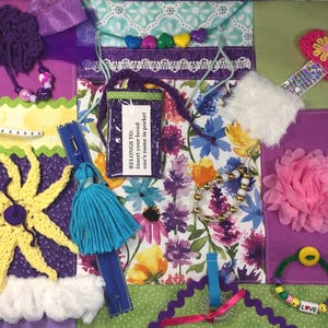 Fidget Blanket, Dementia Fidget Quilt, Sensory Quilt, Twiddle Mat, Alzheimers Gifts, Fidget Toy Adult, Handmade USA, Fidget Busy Mat