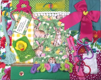 Dementia Fidget Mat, Alzheimer's Sensory Quilt, Lap Size Busy Toy, Handmade USA