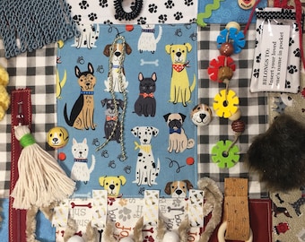 Dog Fidget Sensory Mat, Dementia Alzheimer's Busy Quilt, Lap Pad Toy
