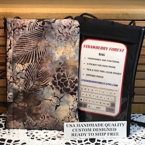 Cartera para celular, cartera con pantalla táctil, monedero con pantalla táctil, bolso bandolera pequeño, teléfono para hablar y enviar mensajes de texto, hecho a mano en EE. UU., bolsa para celular