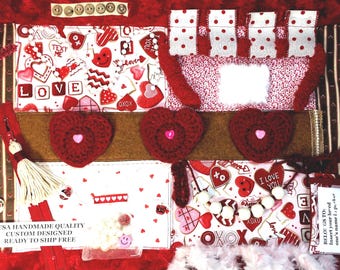 Heart Fidget Blanket, Dementia Sensory Quilt, Alzheimers Twiddle Mat, Lap Busy Toy