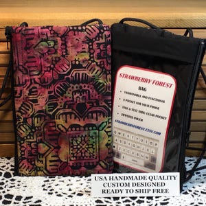 Funda para iPhone, billetera con pantalla táctil, bolso para teléfono Samsung, monedero con pantalla táctil, monedero para celular, bandolera para smartphone, bandolera pequeña