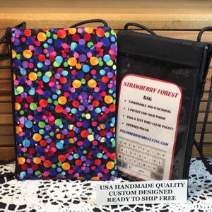 Monedero con pantalla táctil, funda para iPhone, bolso bandolera para smartphone, accesorio para celular, cartera cruzada con cremallera y bolsillo de tela acolchada, EE. UU.