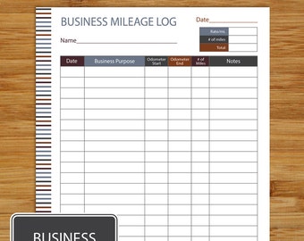 mileage log business mileage tracker auto mileage tracker etsy