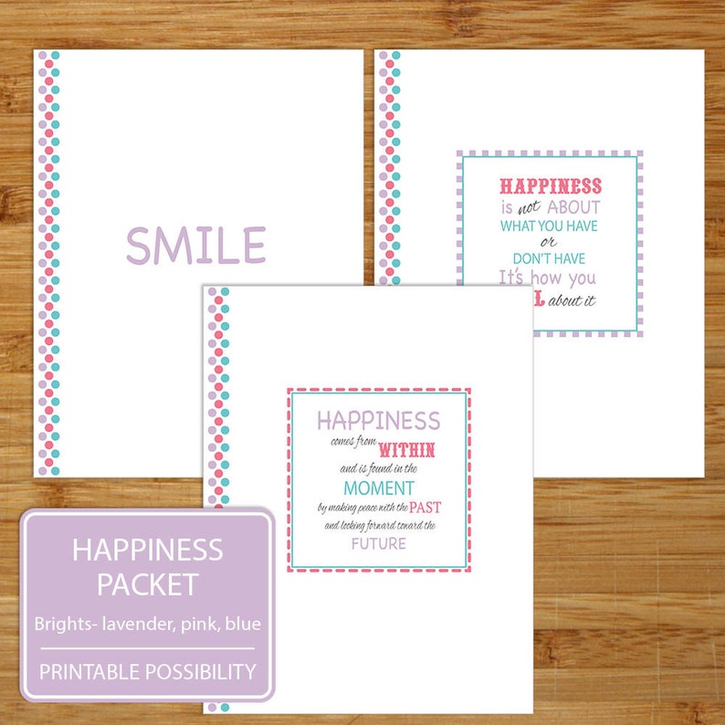 Happiness Worksheet Printables Brights 12 Pages 8.5x11 - Etsy