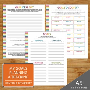 Goal Planning and Tracking Worksheet Printable 11 Pages - Etsy