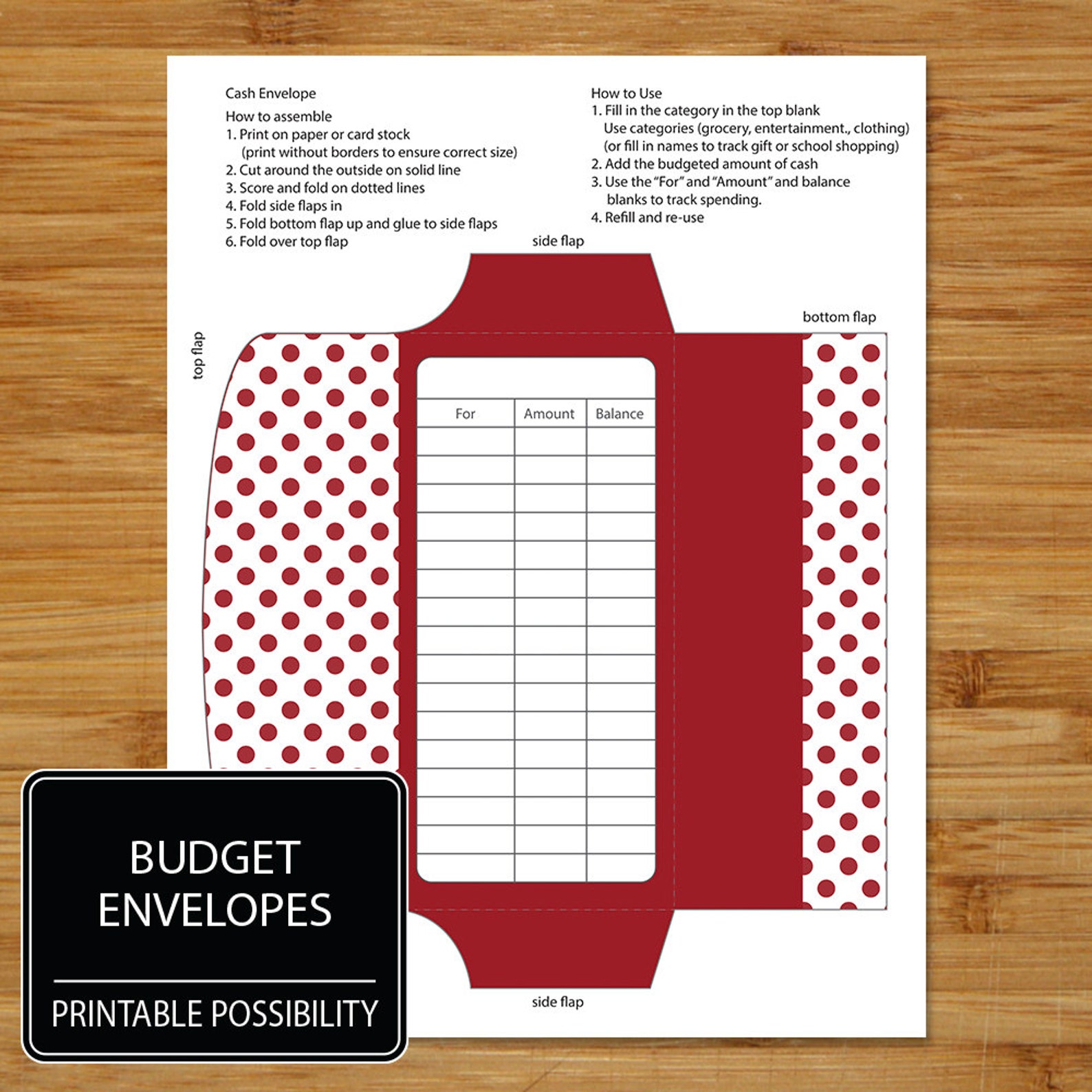 Cash Envelopes Set of 8 Printable Budget Envelopes Etsy
