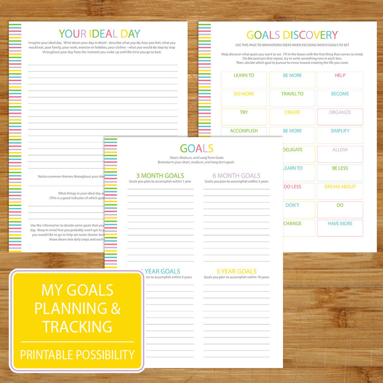 Teen Goal Planning and Tracking Worksheet Printable Teen/ | Etsy