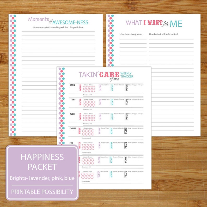 Happiness Worksheet Printables Brights 12 Pages 8.5x11 Inch Printable ...