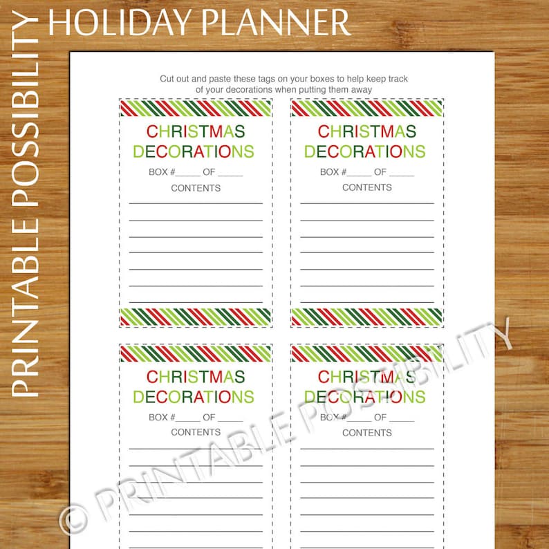 Holiday Decoration Set Christmas Decoration Inventory List  Etsy