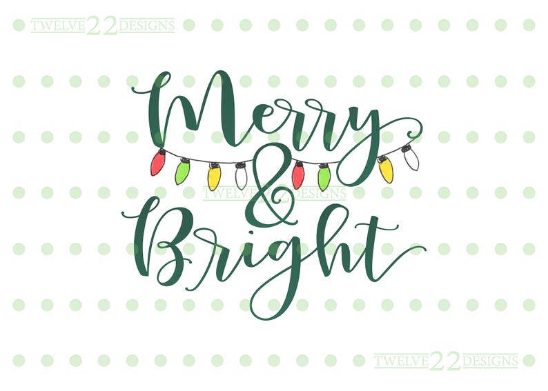Download Merry and Bright Design Christmas Designs Sublimation | Etsy