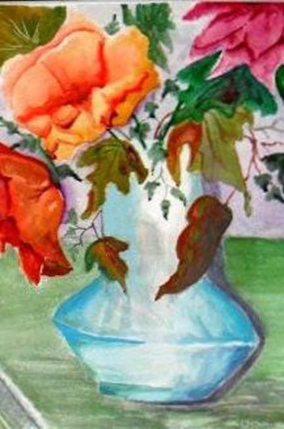 Girl friend gift, bouquet of flowers, cool posters, flowers in a vase, living room art, floral wall art, kitchen art, gifts for grandma #12