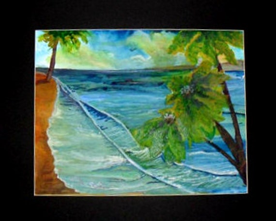 Beach wall art ,fine art prints, From My watercolor painting, ocean original art poster, coastal decor, nautical gifts, bathroom art # 58A