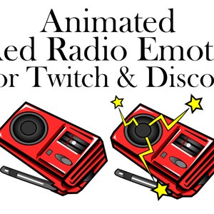 Animated Red Radio Emote for Twitch & Discord