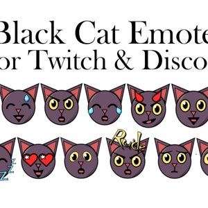Black Cat Emotes for Twitch & Discord
