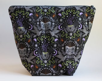 Spellbook Bucket Bag Knitting & Crochet Project/Toiletry Box Bag