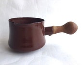 Classic Dansk Brown Porcelain Enamel Sauce Pan