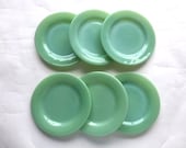 Set of Six Fire King Jadeite Diner Plates